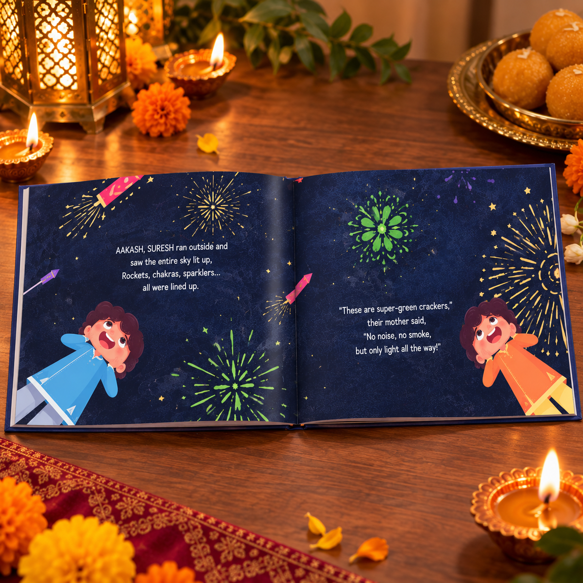 Happy Diwali - Personalised Book for 2 Kids
