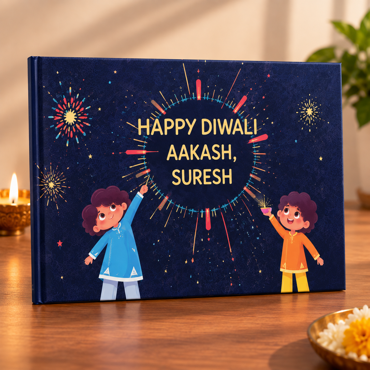 Happy Diwali - Personalised Book for 2 Kids
