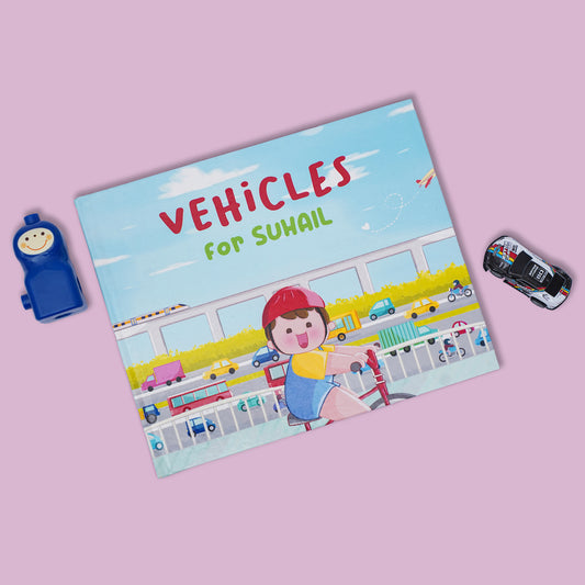 VEHICLES- Personalized Children's book