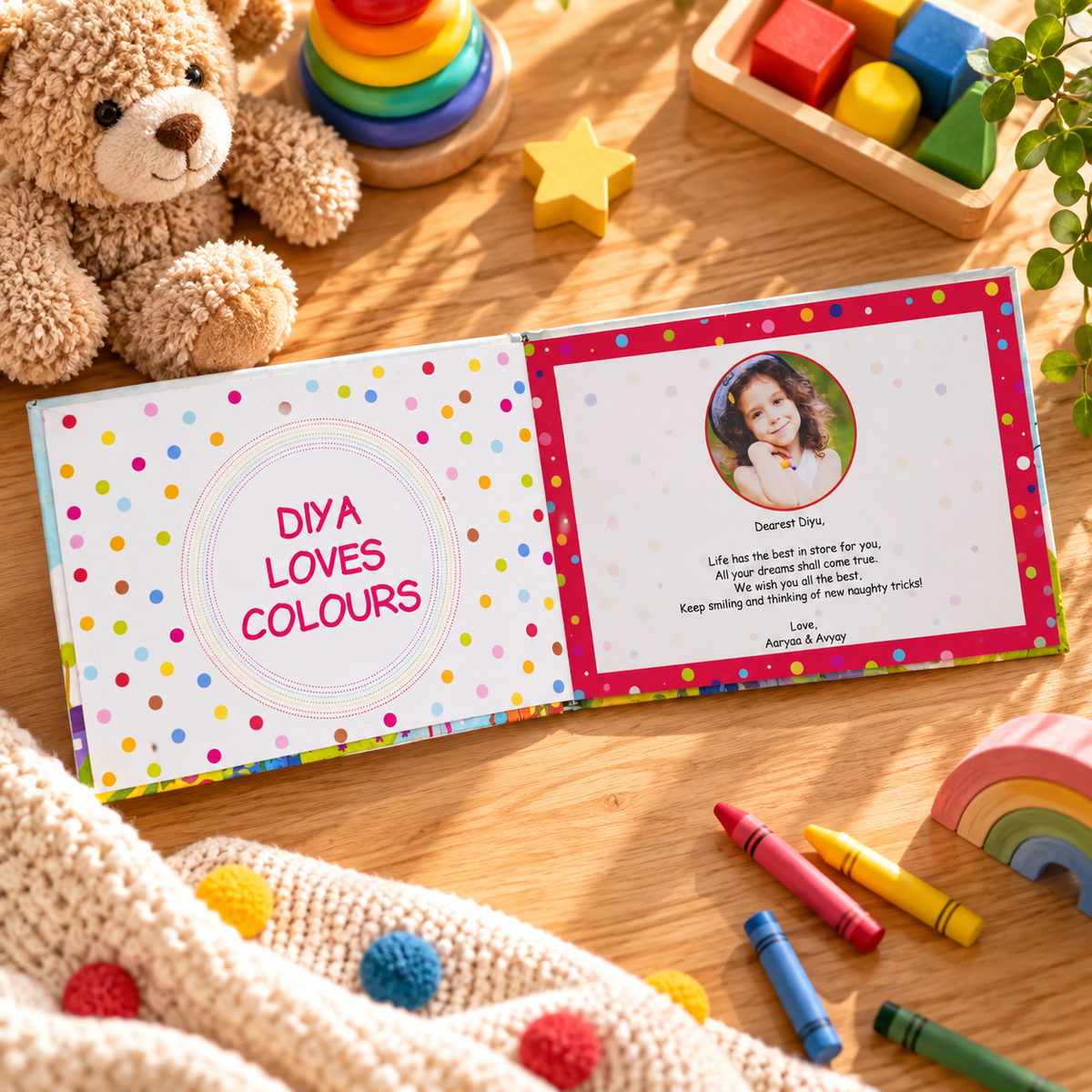 Colours — Personalised Children's Board Book