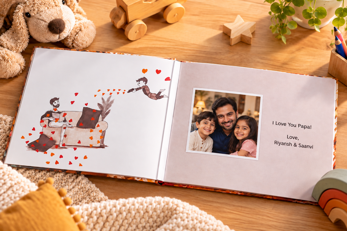 I Love Daddy — Personalised Father's Day Book from 2 kids