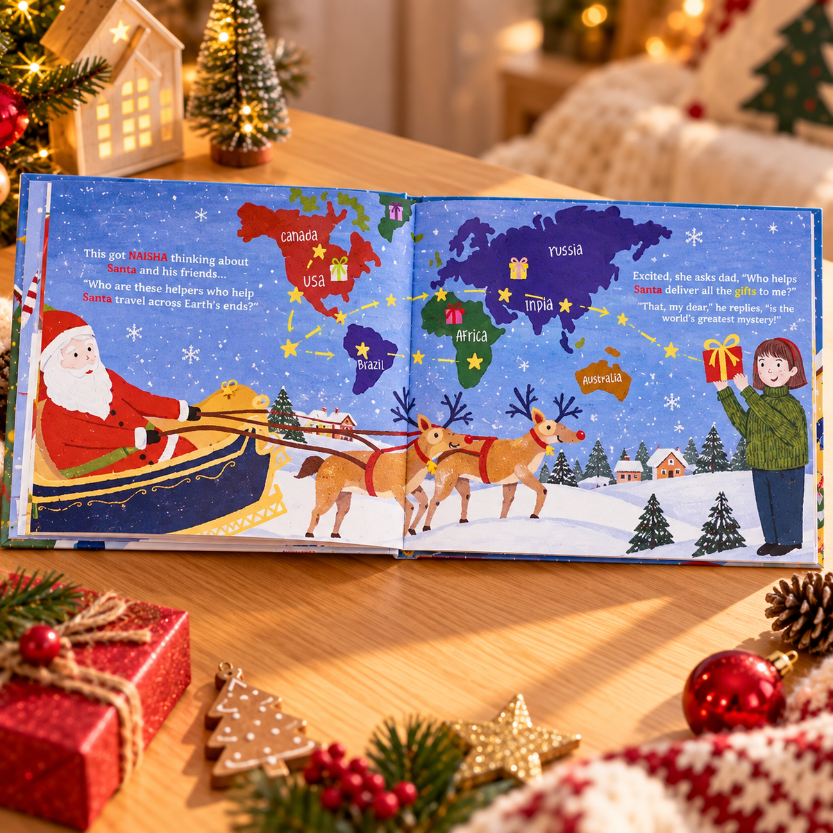 Merry Christmas — Personalised Christmas Book for Kids