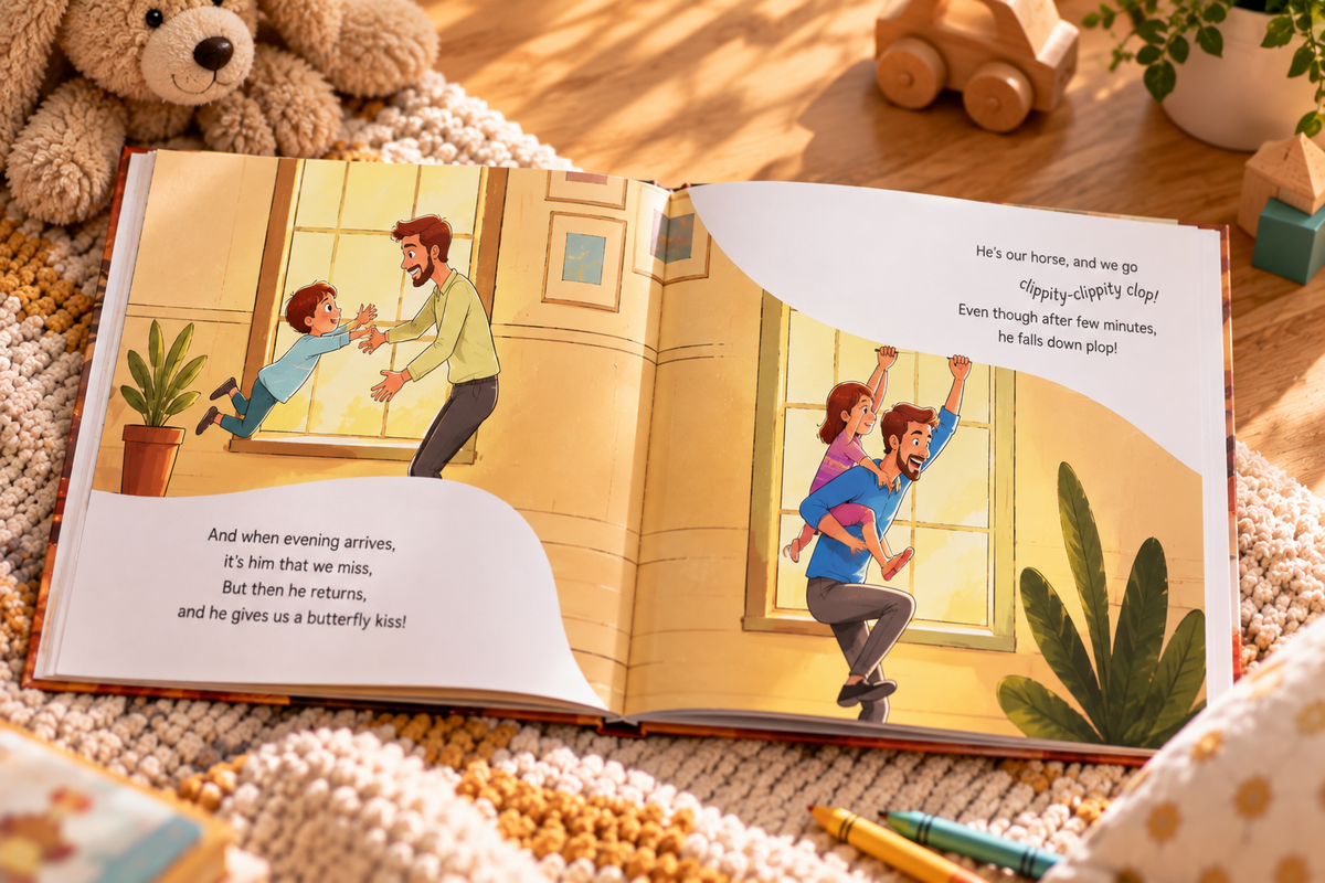 I Love Daddy — Personalised Father's Day Book from 2 kids