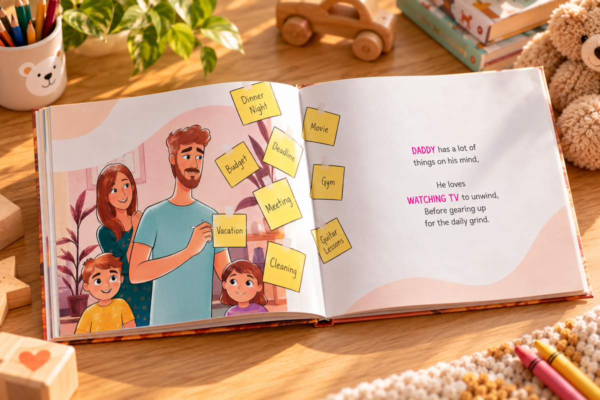 I Love Daddy — Personalised Father's Day Book from 2 kids