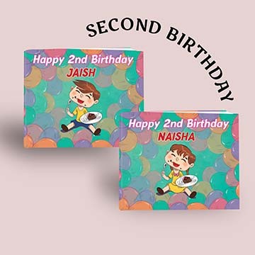 "Happy 2nd Birthday" Personalised Birthday Book