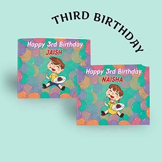 "Happy 3rd Birthday" Personalised Birthday Book