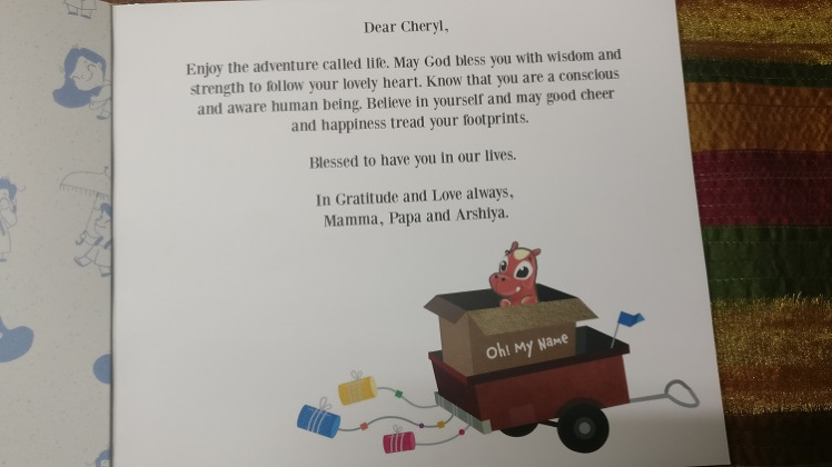 Personalized Dedication Message for daughter
